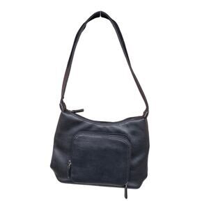 Vintage Croft and Barrow Mini Shoulder Black Leather Slouchy Y2K 90s Purse